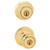 POLISHED BRASS DEADBOLT & DOOR KNOB COMBO KWIKSET