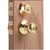 POLISHED BRASS DEADBOLT & DOOR KNOB COMBO KWIKSET