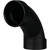 2" HUB X HUB 90° 1/4 BEND LONG SWEEP ABS ELBOW