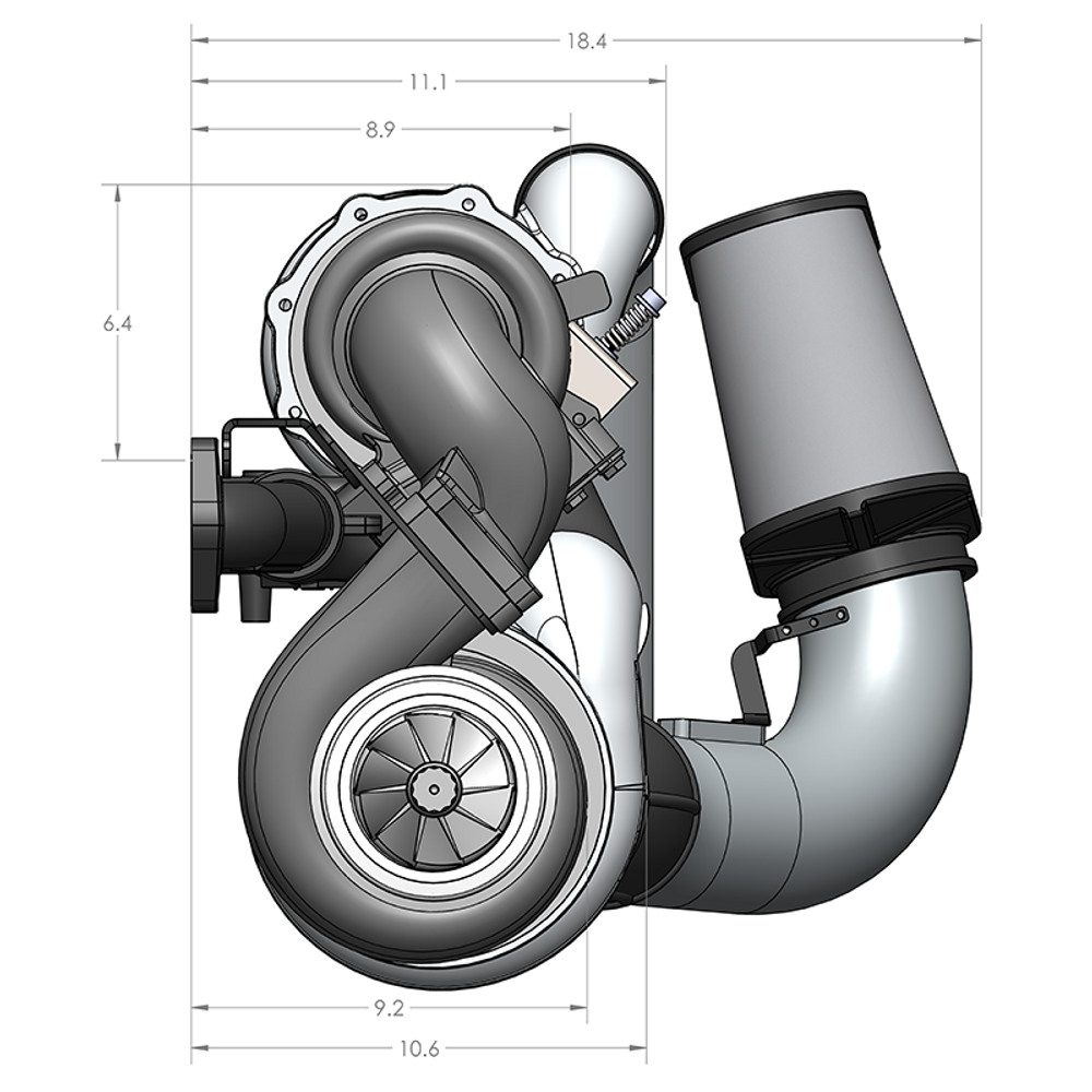 Compound turbo drawing