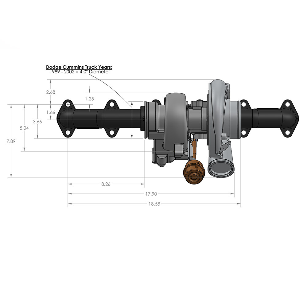 turbocharger Dodge Cummins Drawing