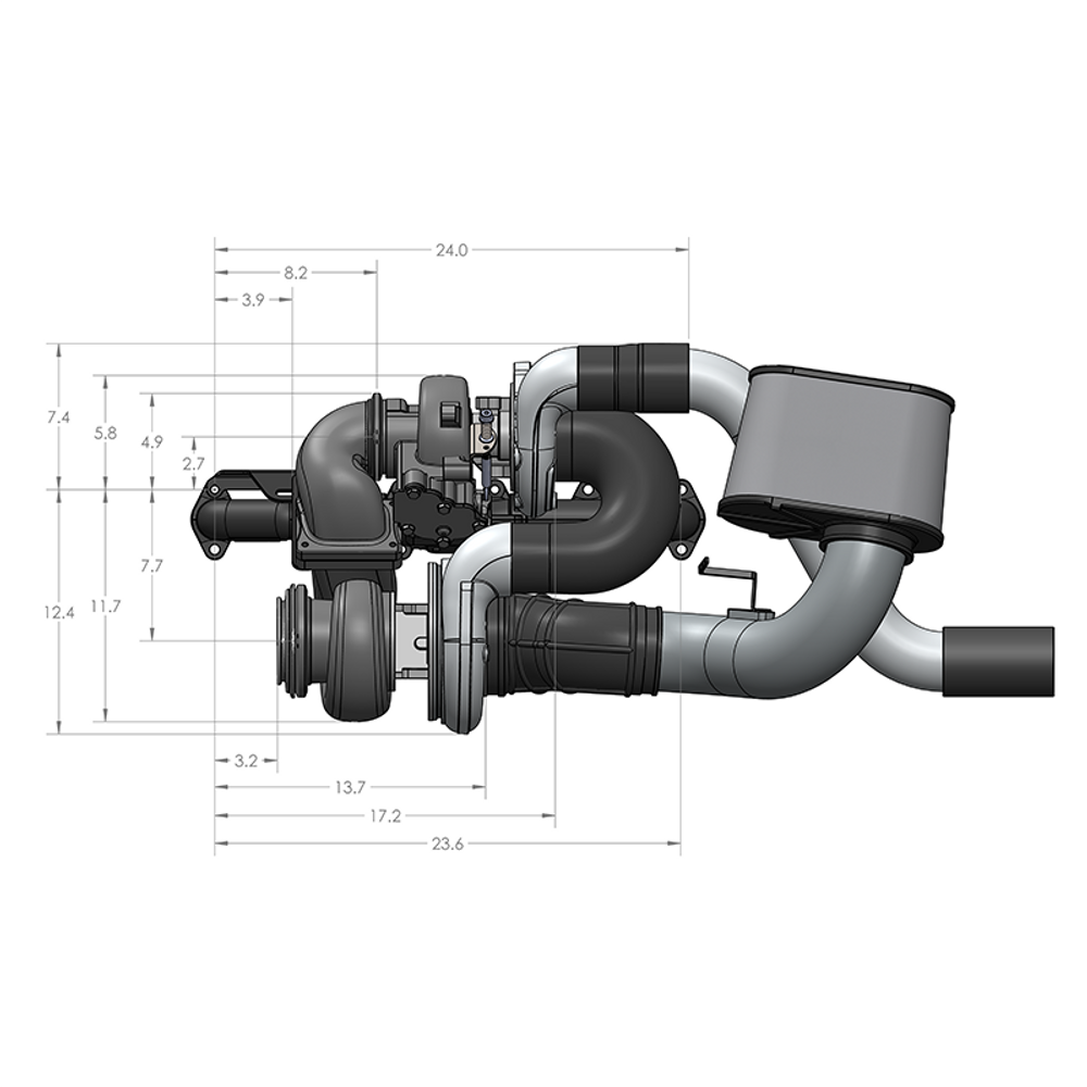 Compound turbo drawing