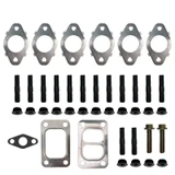 Diesel Power Source 24V Cummins exhaust manifold hardware and gasket upgrade kit with MLS manifold gaskets, T3 turbo gaskets, studs, and nuts