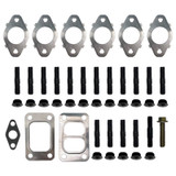 Diesel Power Source 3rd Gen 5.9L Cummins T3 exhaust manifold hardware and gasket upgrade kit with MLS gaskets, T3 turbo gaskets, studs, and nuts