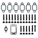 Diesel Power Source 12V Cummins Fummins and RV T3 manifold hardware and gasket upgrade kit with MLS gaskets, T3 turbo gaskets, studs, and nuts