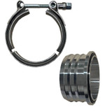 DPS non-intercooled turbo adapter kit for 1989-1991.5 Dodge Cummins 1st gen with billet barb adapter and V-band clamp