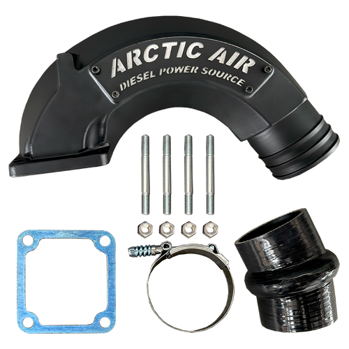 DPS high flow intake horn for 24V Cummins 1998.5-2002 2nd gen CNC aluminum