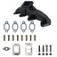 DPS 4BT exhaust manifold for 3.9L Cummins rectangular port 8V T3 flange ductile iron