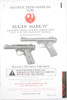 Factory Issued Ruger Instruction Manual - Mark IV Pistols - MKIV 3/17 R2