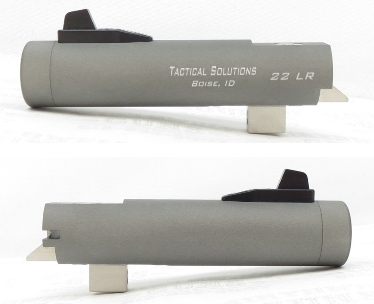 TacSol Tactical Solutions Non-Fluted 4" Trail-Lite Browning Buck Mark Barrel Threaded 1/2" x 28 Matte Gun Metal Gray