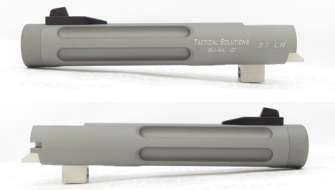 TacSol Tactical Solutions Fluted 5.5" Trail-Lite Browning Buck Mark Barrel Threaded 1/2" x 28 Matte Gun Metal Gray