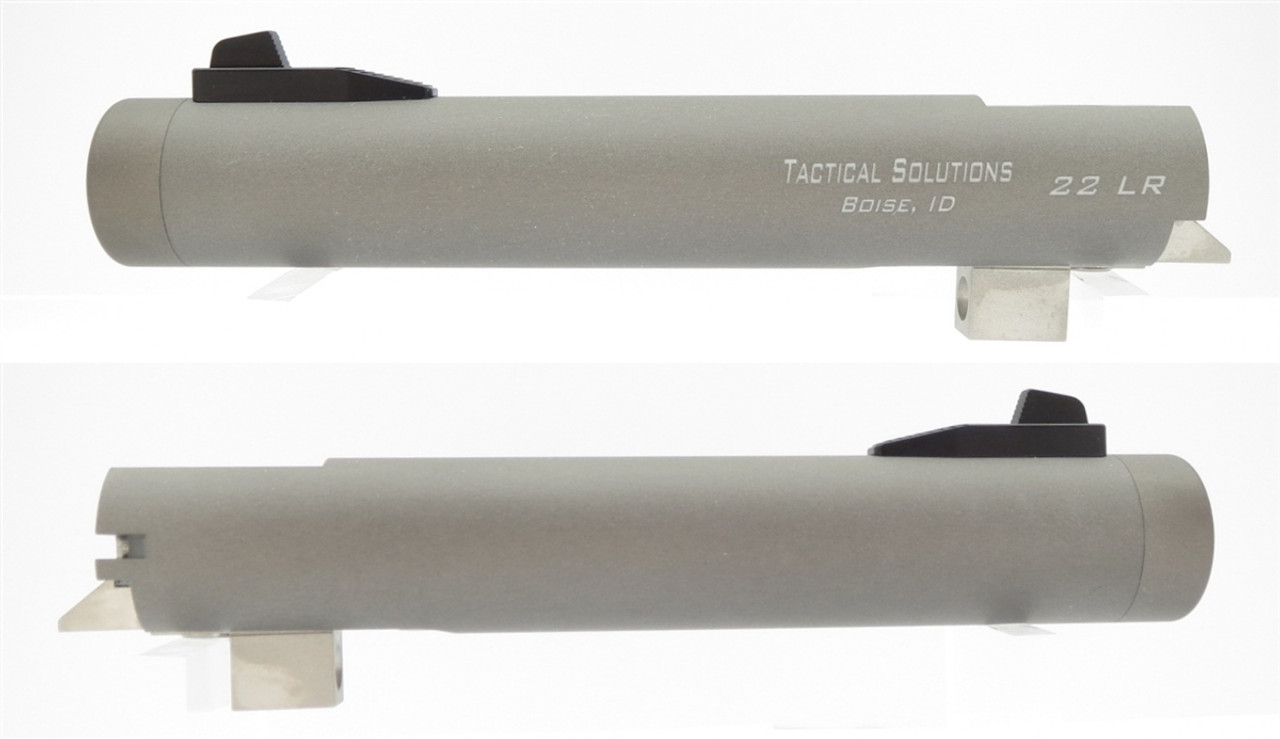 Tactical Solutions NON-Fluted 5.5" Trail Lite Buck Mark Barrel Threaded 1/2"x28 Gun Metal Gray
