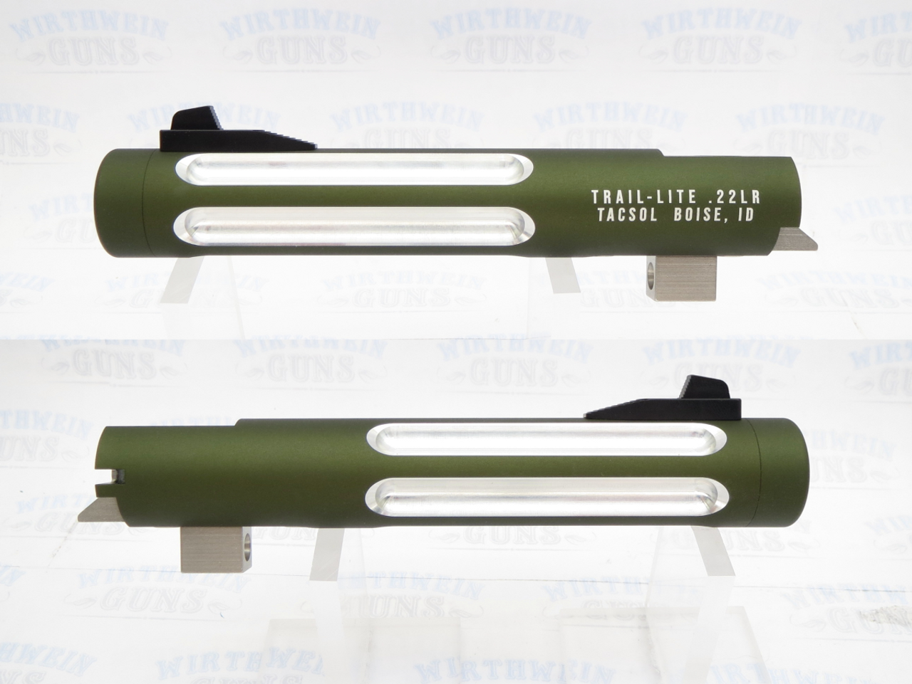 TacSol Tactical Solutions Silver Fluted 5.5" Trail-Lite Browning Buck Mark Barrel Threaded 1/2" x 28 OD Green