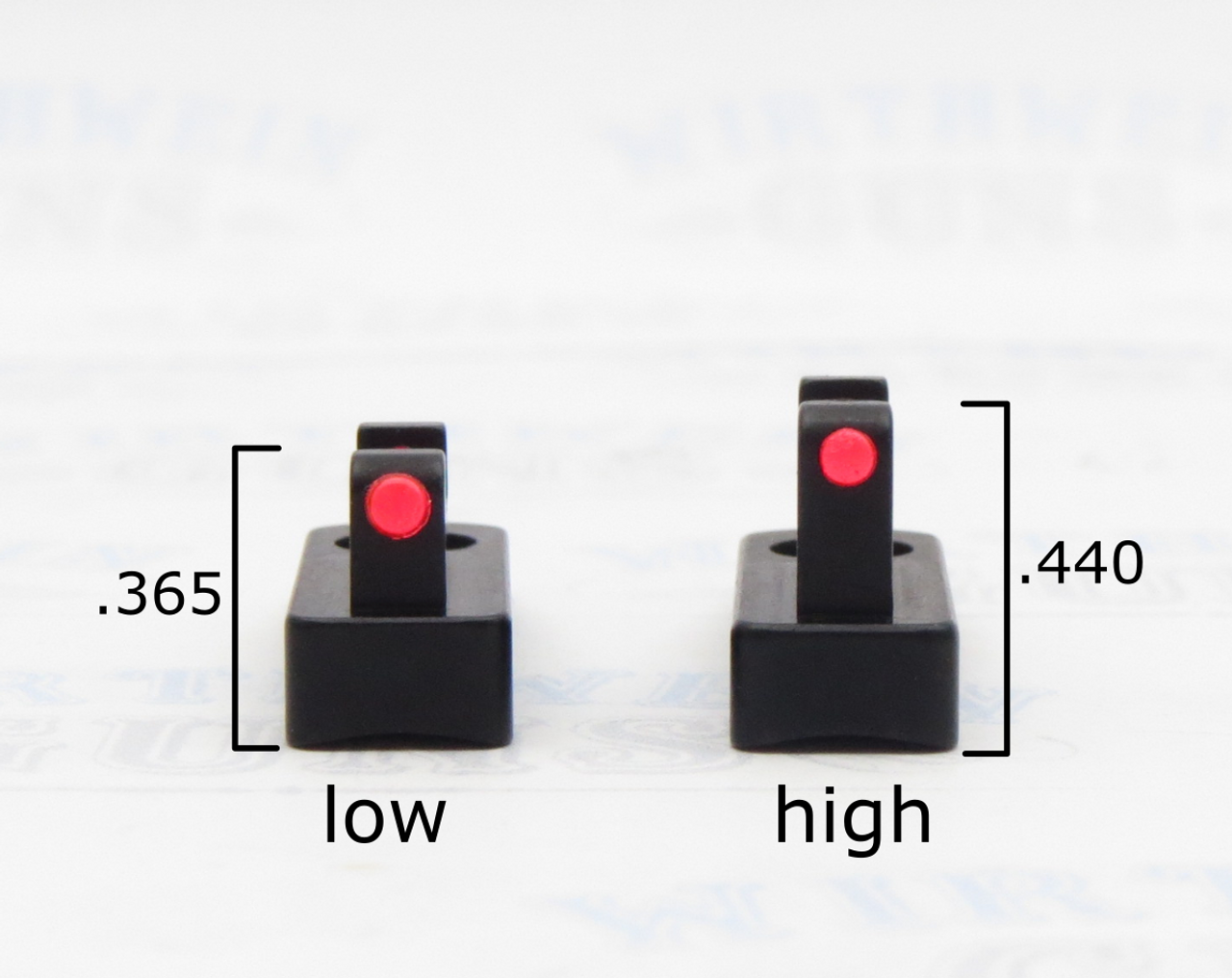 Tactical Solutions Pac-Lite Red LOW Fiber Optic Front Sight FSFO-L-RD