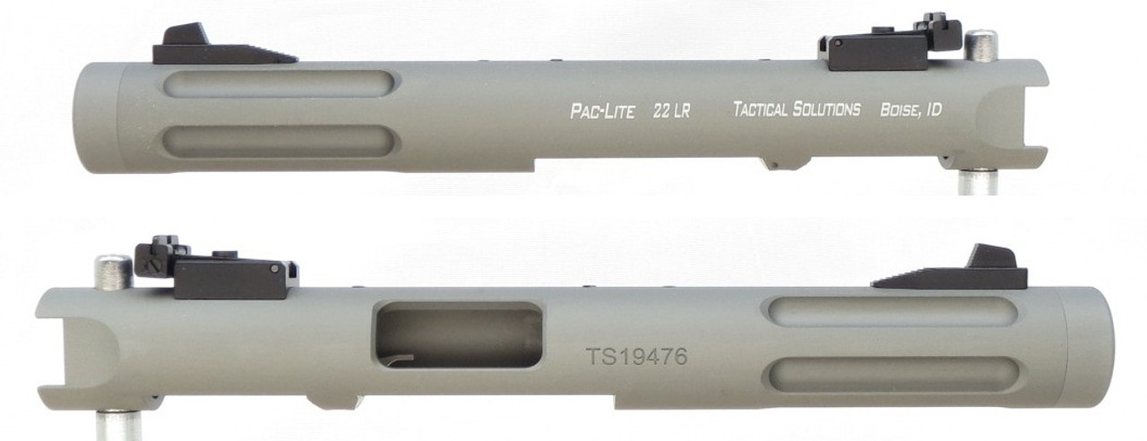 TacSol, Tactical Solutions 4.5" Fluted Pac-Lite Gun Metal Gray 1/2"x28 threads