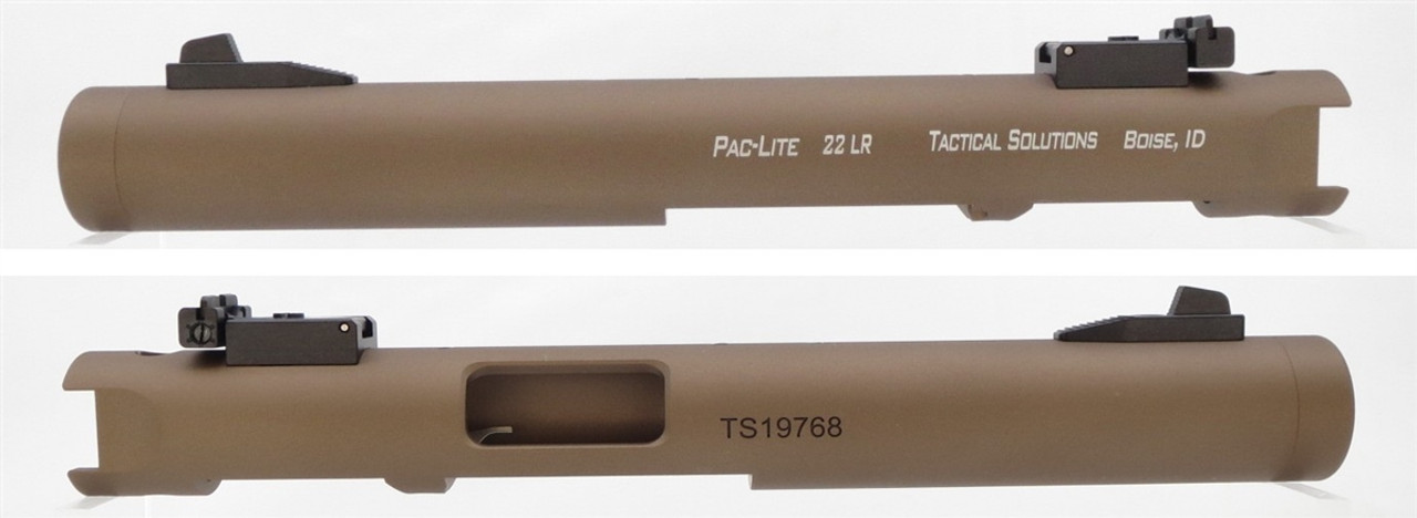 TacSol Tactical Solutions Turquoise Pac-Lite 4.5" Non-Fluted Matte Quicksand (FDE) 1/2"x28 threads