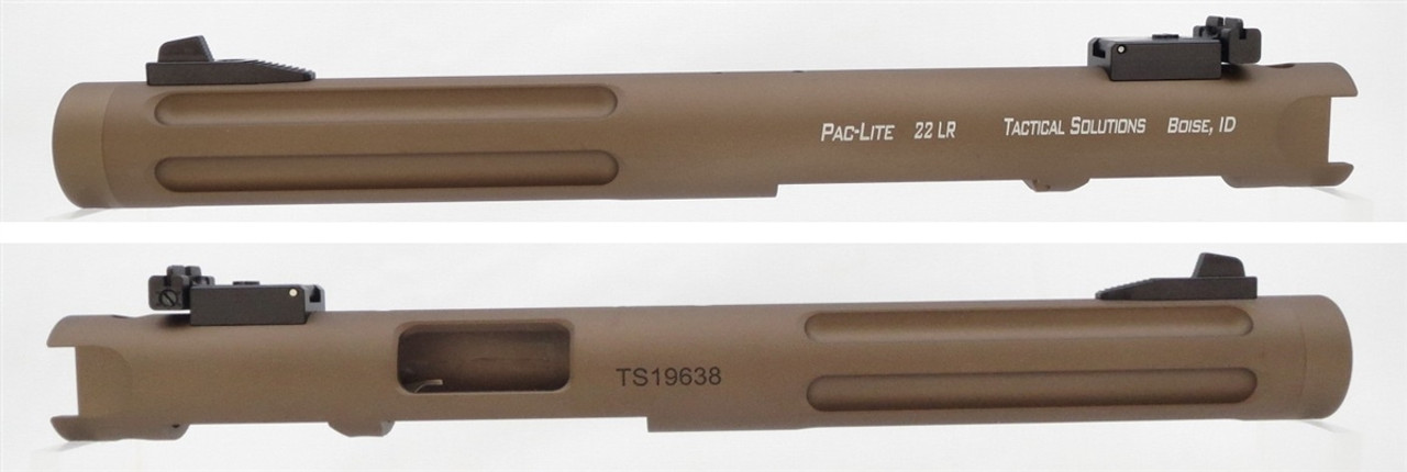 TacSol Tactical Solutions Pac-Lite 6" Fluted Matte Quicksand (FDE) 1/2"x28 threads