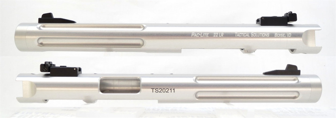 Tactical Solutions Pac-Lite 6" Fluted Silver 1/2"x28 threads