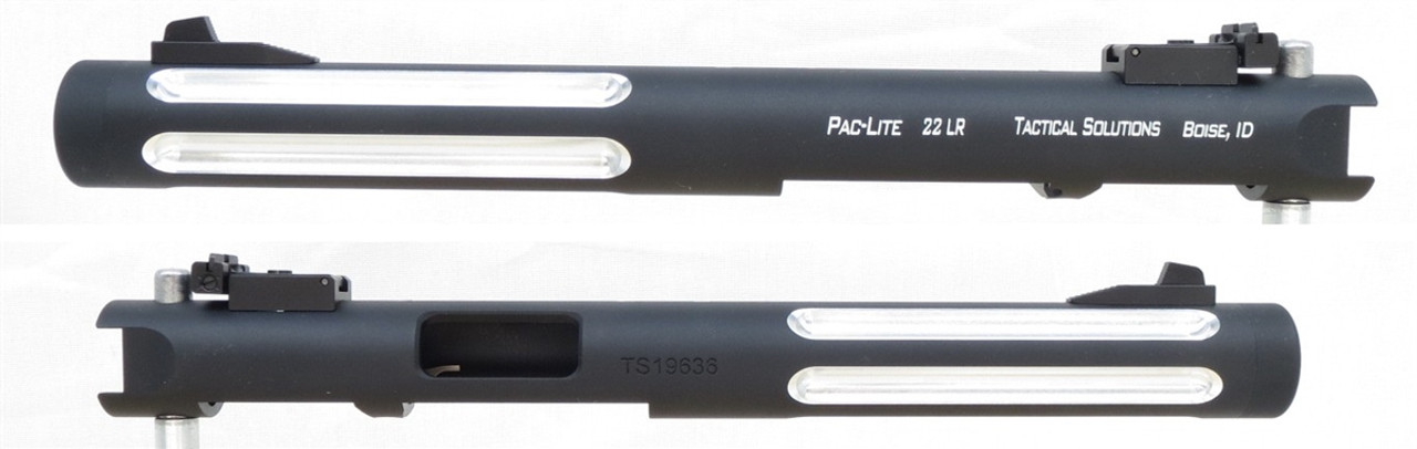 Tactical Solutions Pac-Lite 6" Matte Black Silver Flutes 1/2"x28 threads