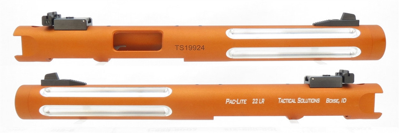 Tactical Solutions Pac-Lite 6" Silver Fluted Matte Orange 1/2"x28 threads