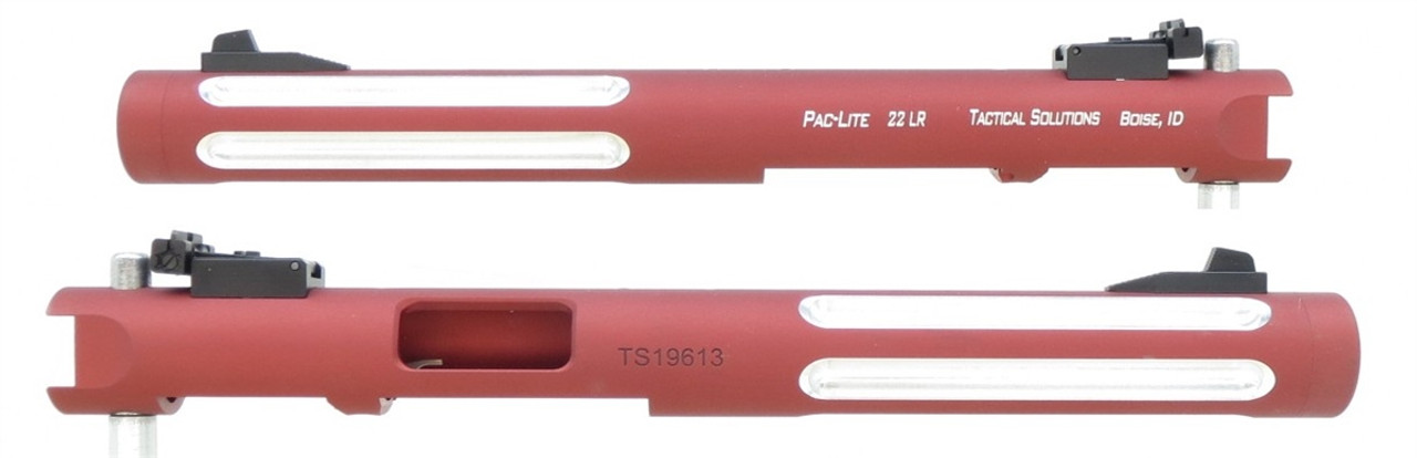 Tactical Solutions Pac-Lite 6" Silver Fluted Matte Red 1/2"x28 threads