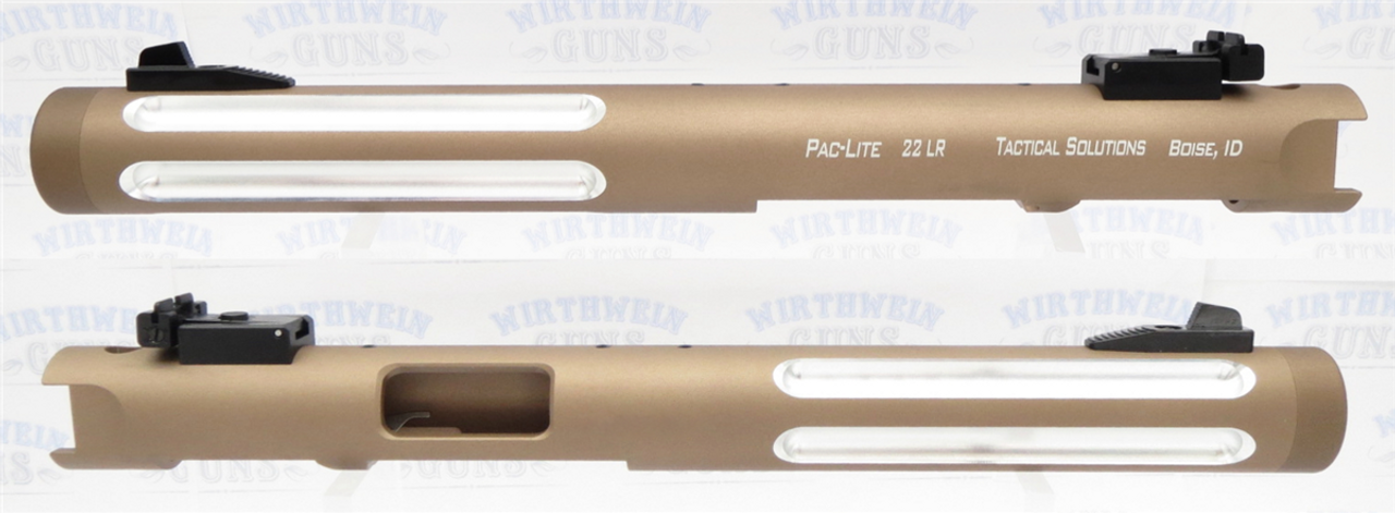 TacSol Tactical Solutions Pac-Lite 6" Silver-Fluted Matte Quicksand (FDE) 1/2"x28 threads