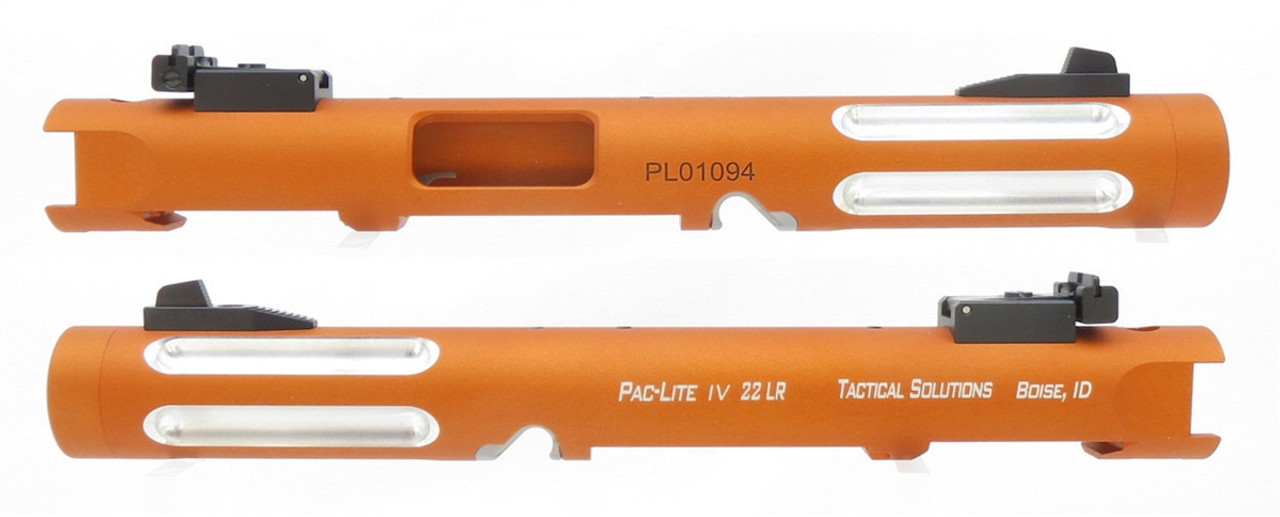 Tactical Solutions Mark IV Pac-Lite 4.5" Fluted Matte Orange Silver Flutes
