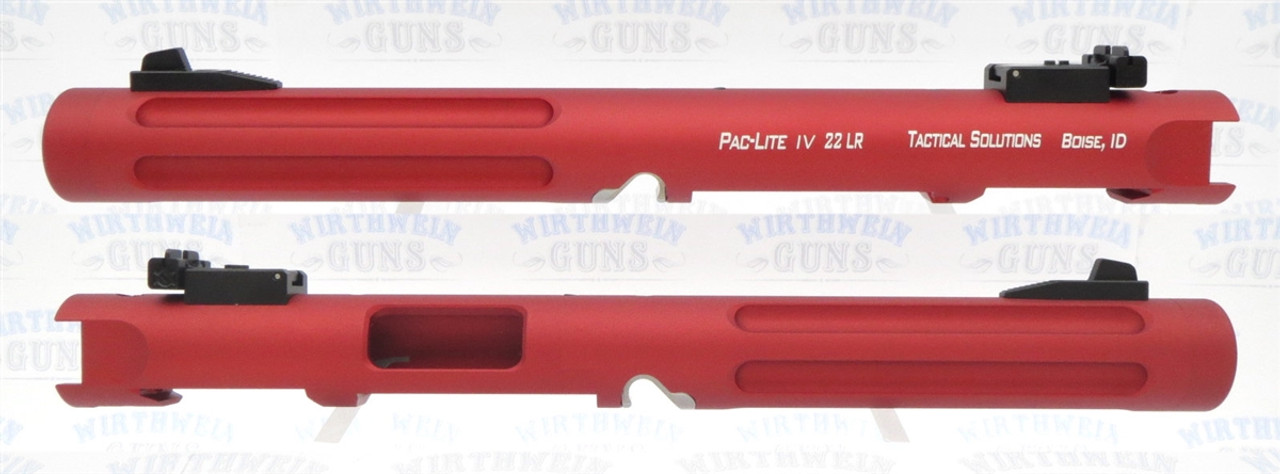 Tactical Solutions Mark IV Pac-Lite 6" Fluted Matte Red 1/2x28 threads