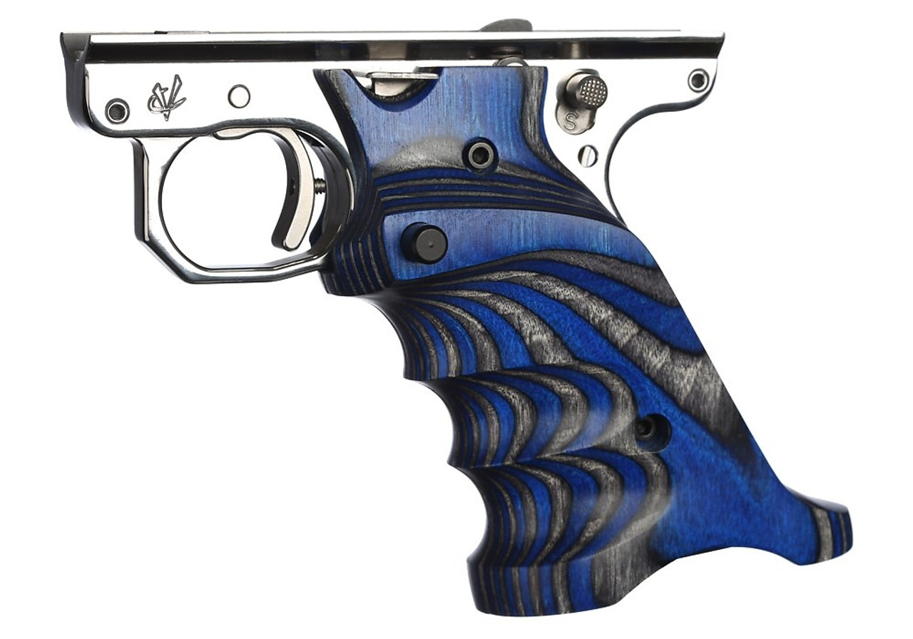 Volquartsen MK3 Blue & Gray Laminated Wood Pistol Right Hand Grips