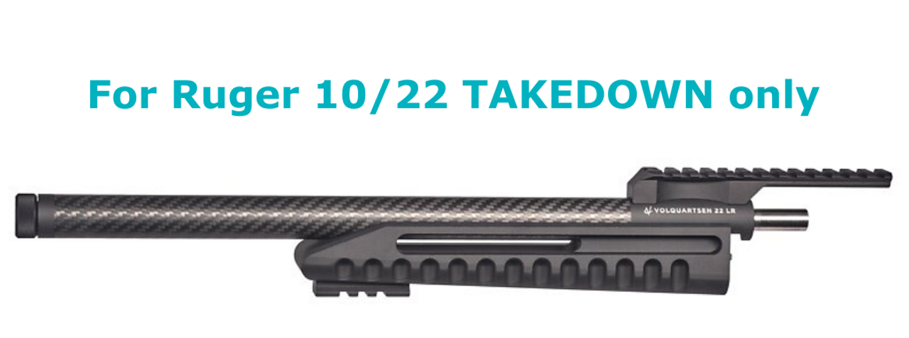 Volquartsen 10/22 TAKEDOWN Lightweight Barrel with BLACK Ends and Forend