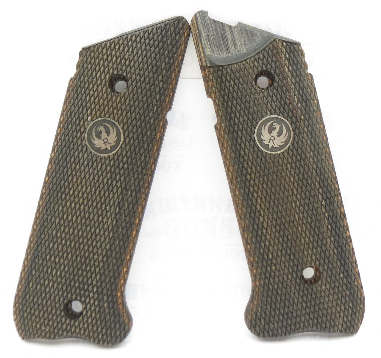 Factory Ruger Mark IV 4 Checkered 75th  Anniversary Laminated Wood Grips