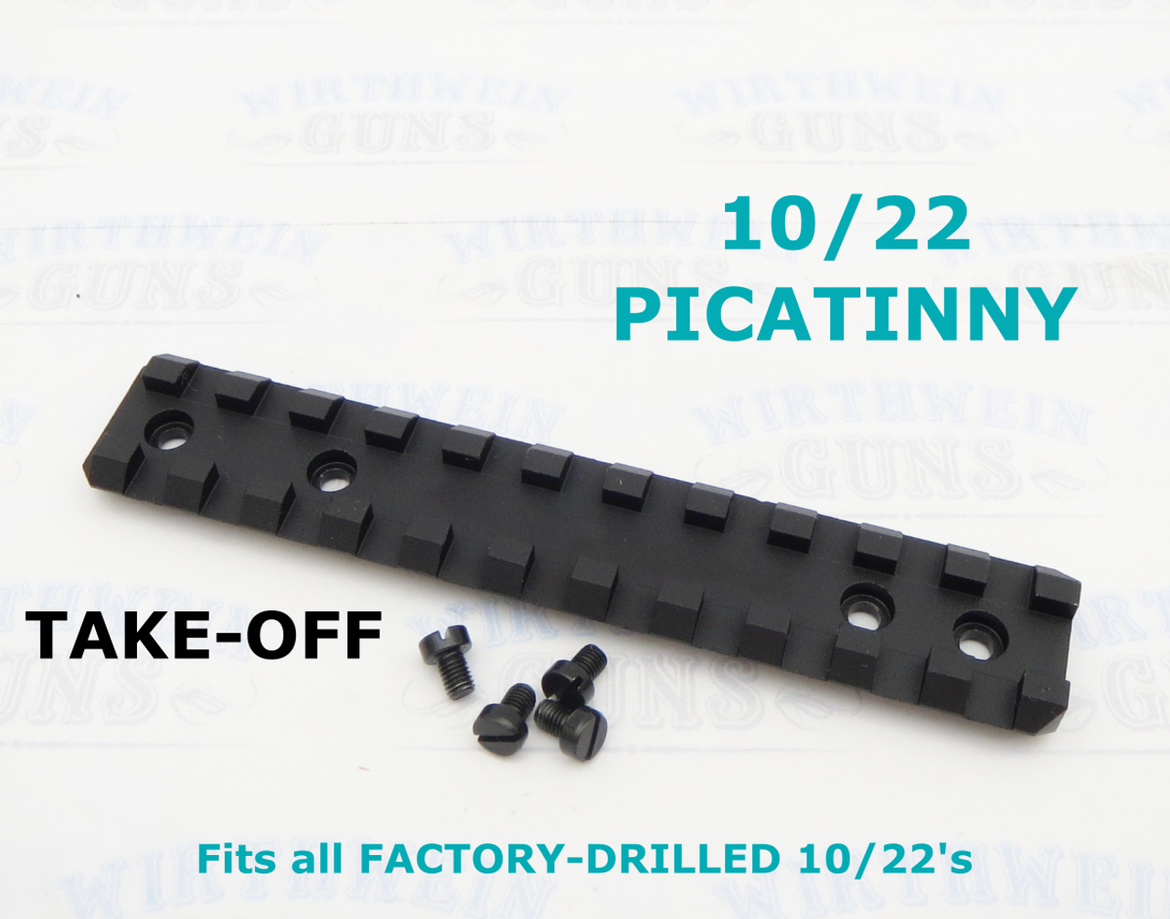 Factory Ruger Black Picatinny Scope Rail for 10/22 and Charger