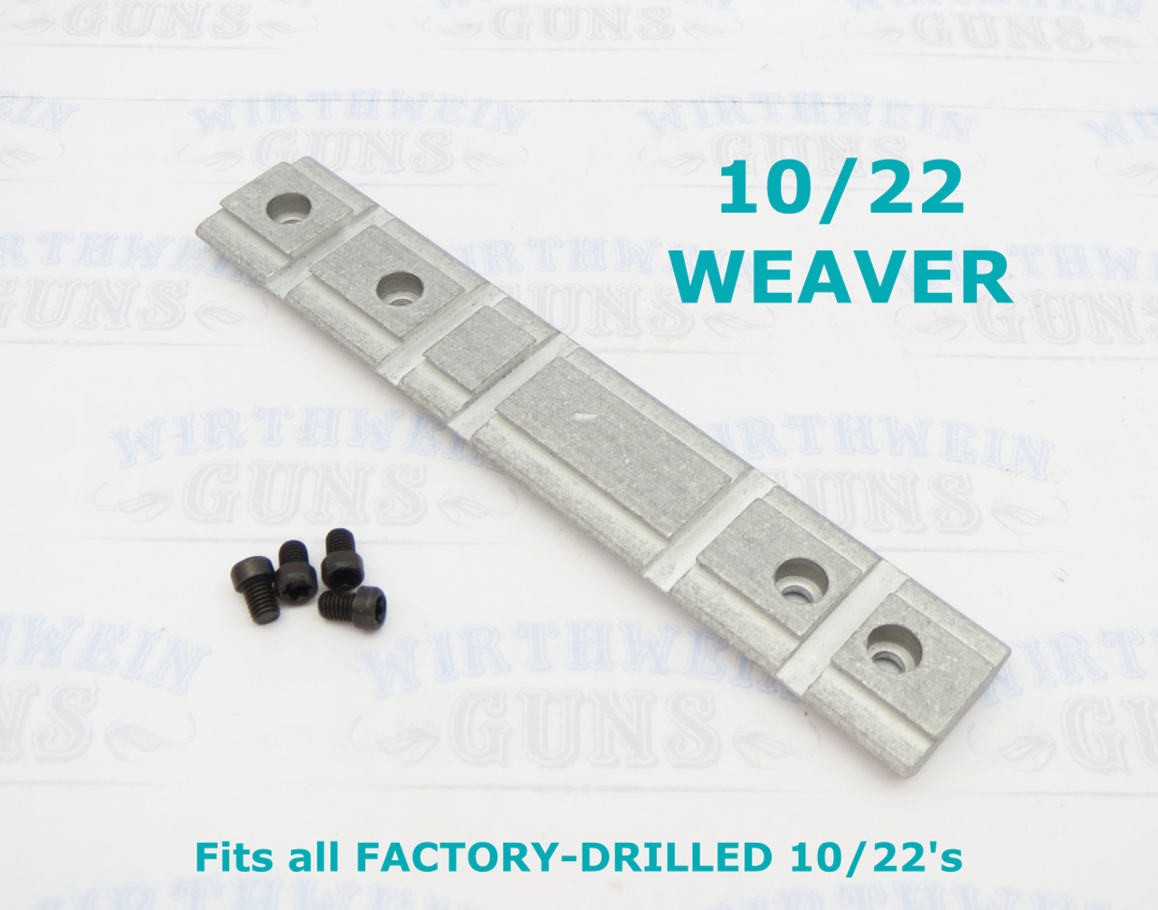 Factory Ruger Silver Weaver Scope Rail for 10/22 and Charger