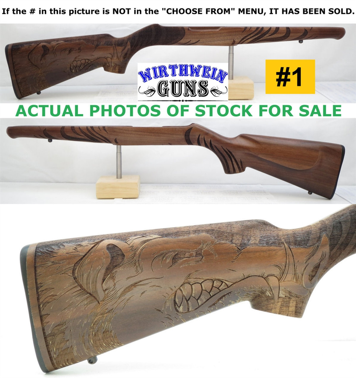 Factory Ruger 10/22 TALO "WILD BOAR" WALNUT 21168 Altamont Rifle stock