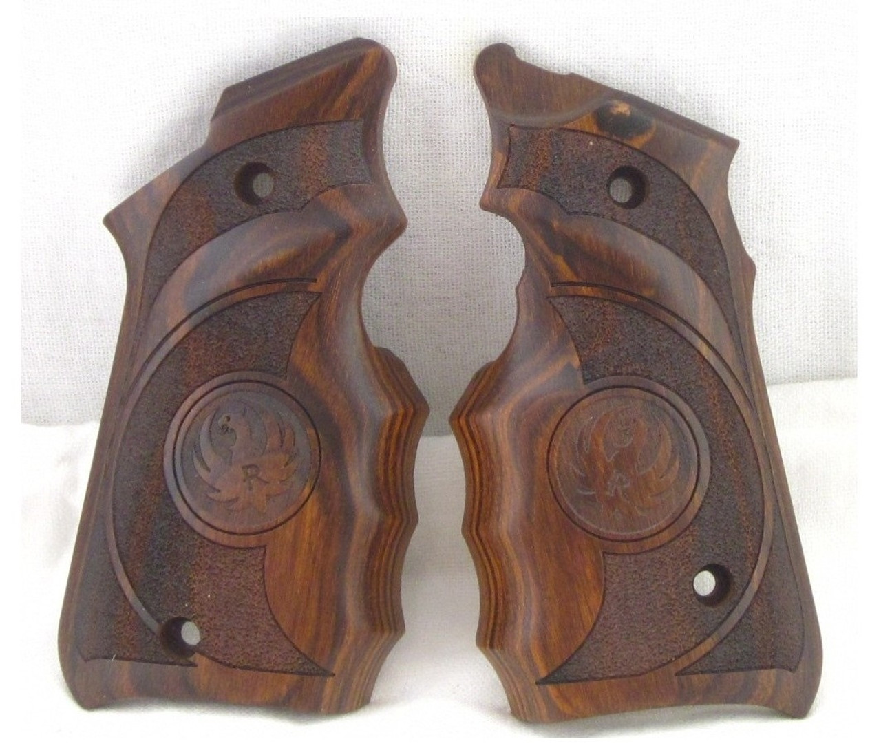 Factory Ruger Mark IV 4 Wrap Around Finger Groove Laminated Wood Grips (also fits and Volquartsen Mamba)