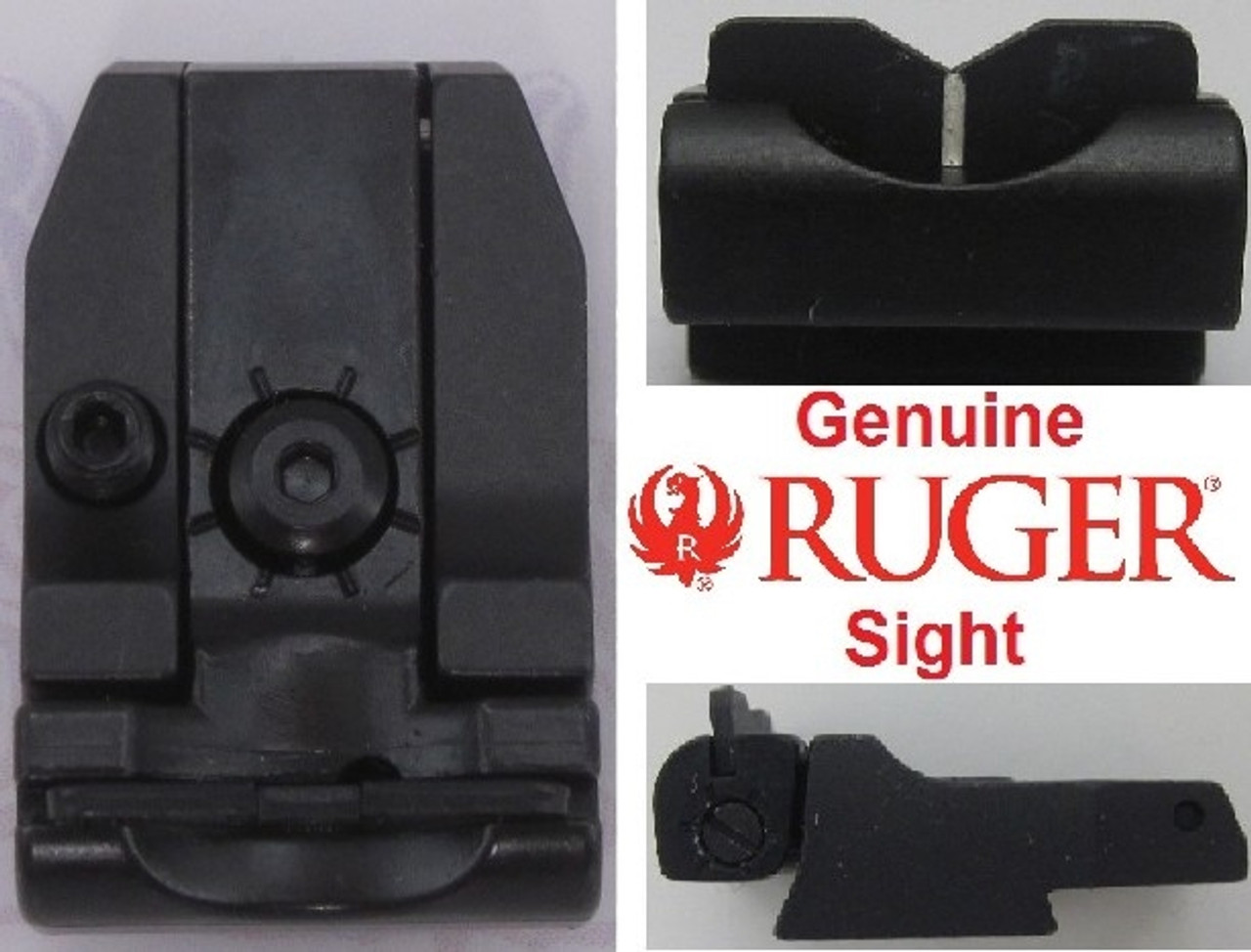 Factory Ruger Adjustable Rear Sight V-Bladefor Mark Series Pistols