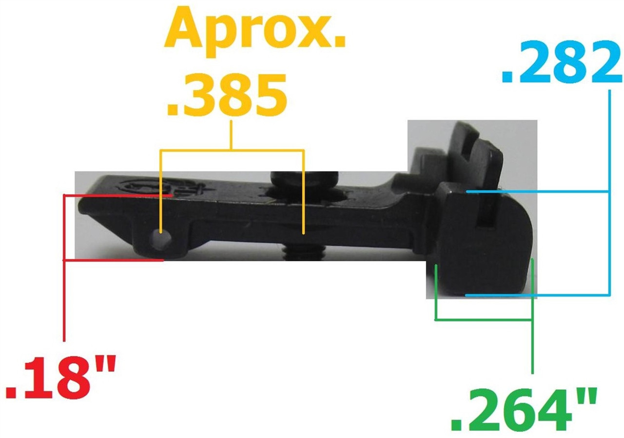 Ruger Adjustable Rear Sight Low White Outline for most Ruger Revolvers