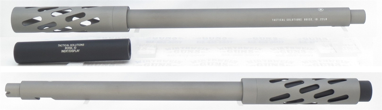 Tactical Solutions Matte Gun Metal Gray SBX Barrel for Ruger 10/22 Threaded 1/2x28