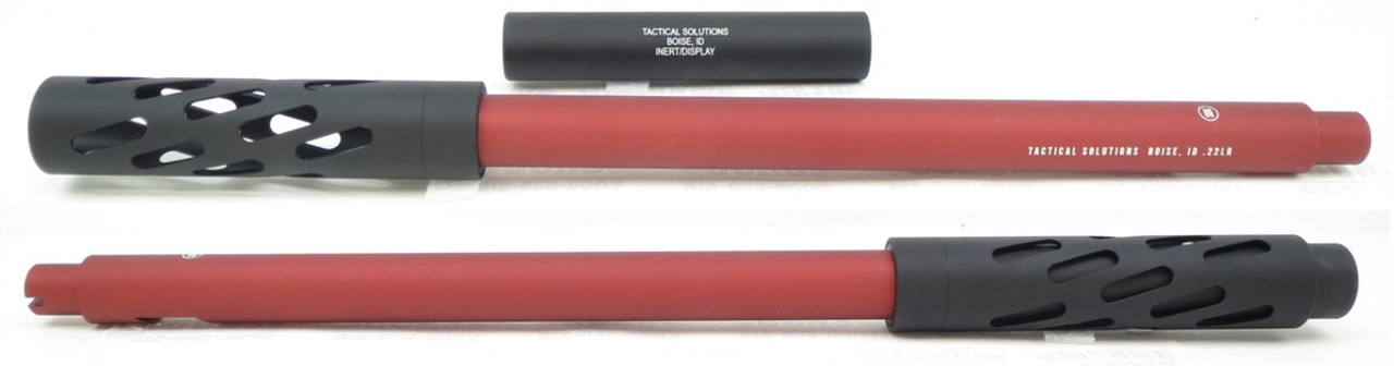 Tactical Solutions Matte Red & Black SBX Barrel for Ruger 10/22 Threaded 1/2"x28