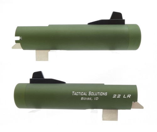 Tactical Solutions 4" Trail-Lite Non-Fluted OD Green Threaded 1/2" x 28