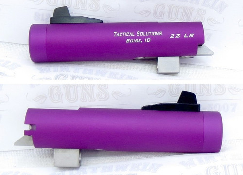 Tactical Solutions 4" Trail-Lite Non-Fluted Matte Purple Threaded 1/2" x 28