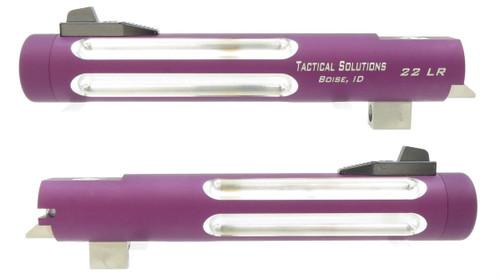Tactical Solutions Matte Purple Silver Flutes Trail-Lite 5.5" Barrel Threaded 1/2x28