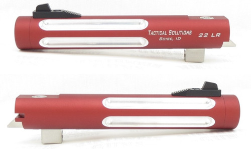 TacSol Tactical Solutions Silver Fluted 5.5" Trail-Lite Browning Buck Mark Barrel Threaded 1/2x28 Matte Red