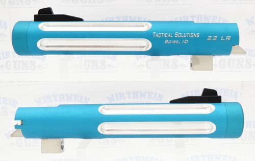 TacSol Tactical-Solutions Matte Turquoise Silver Flutes Trail-Lite 5.5" Barrel Threaded 1/2x28