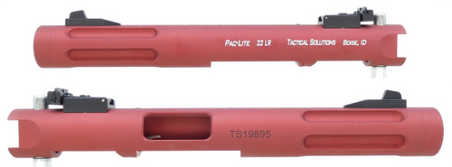 TacSol Tactical Solutions 4.5 Fluted Pac-Lite Matte Red 1/2"x28 threads