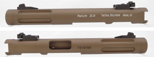 TacSol Tactical Solutions 4.5 Fluted Pac-Lite Matte Quicksand (FDE) 1/2"x28 threads