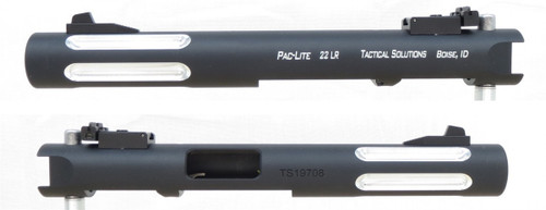 TacSol 4.5 Silver Fluted Pac-Lite Matte Black 1/2"x28 threads