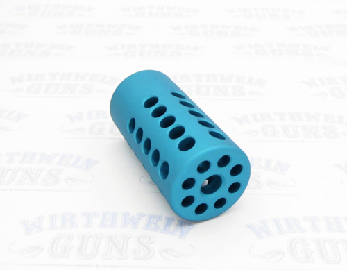 TacSol Tactical Solutions Turquoise Pac-Lite 1" Compensator Matte Turquoise 1/2"x28