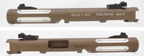 TacSol Tactical Solutions Mark IV Pac-Lite 4.5" Fluted Matte Quicksand (FDE) Silver Flutes