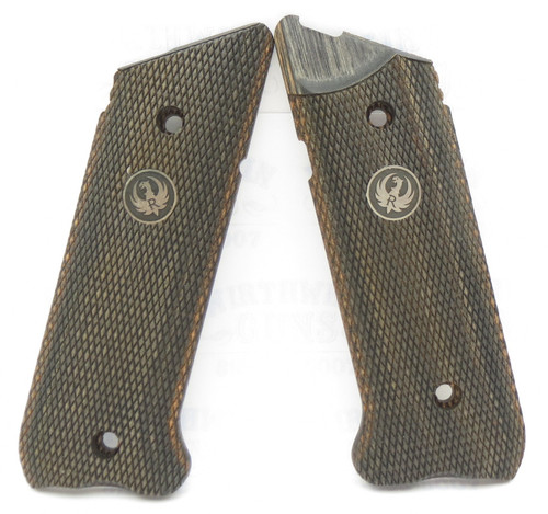 Factory Ruger Mark IV 4 Checkered 75th  Anniversary Laminated Wood Grips